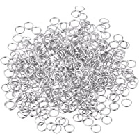 500 Piezas 6 mm Anillas de Salto Accesorios de Fabricación de Bisutería para Collar Gargantilla Pulsera- Plateado